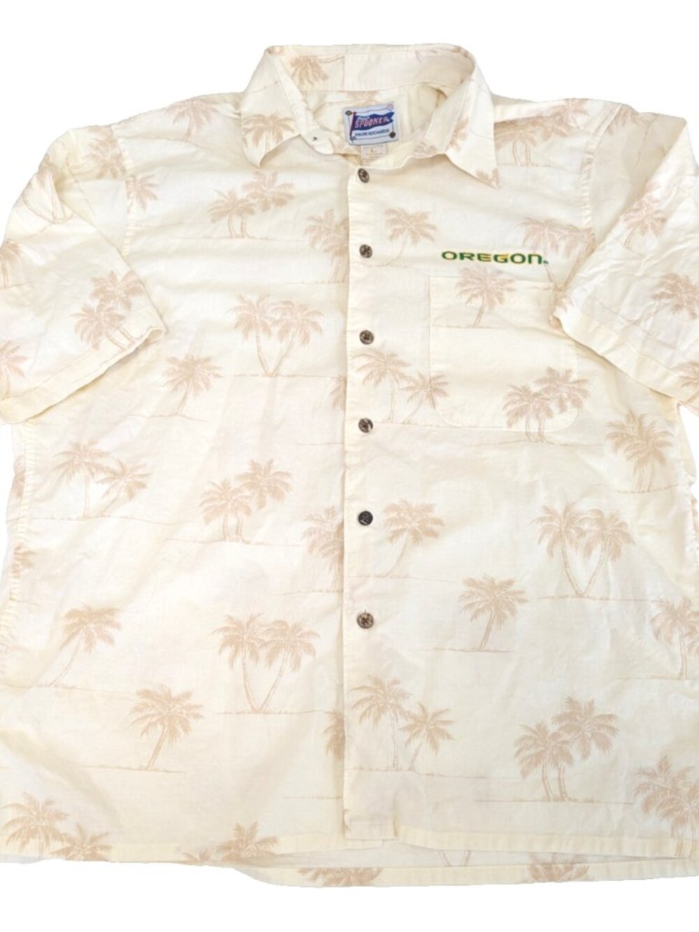 Reyn Spooner University Oregon Ducks Mens Large Short Sleeve‎ Shirt